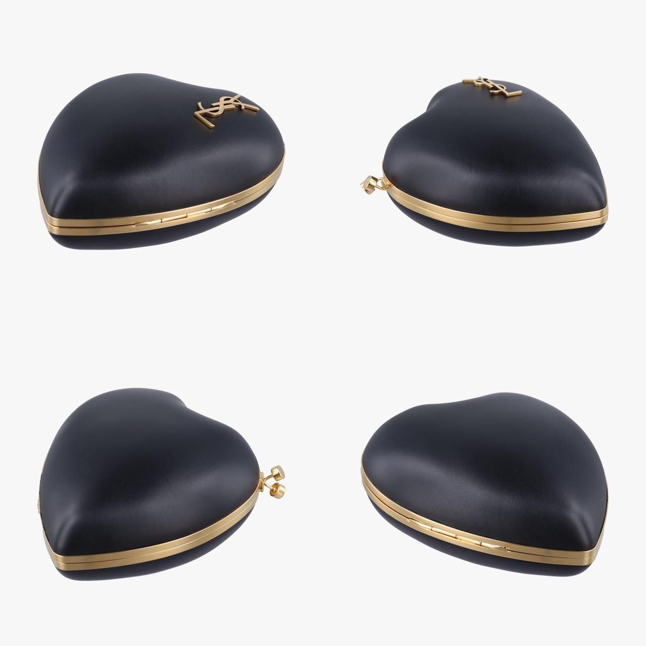 イヴサンローランYves Saint Laurentラブボックス ハート型 ブラック レザー 466212 BCI.466212.0217 DECORATOM_COM_BR