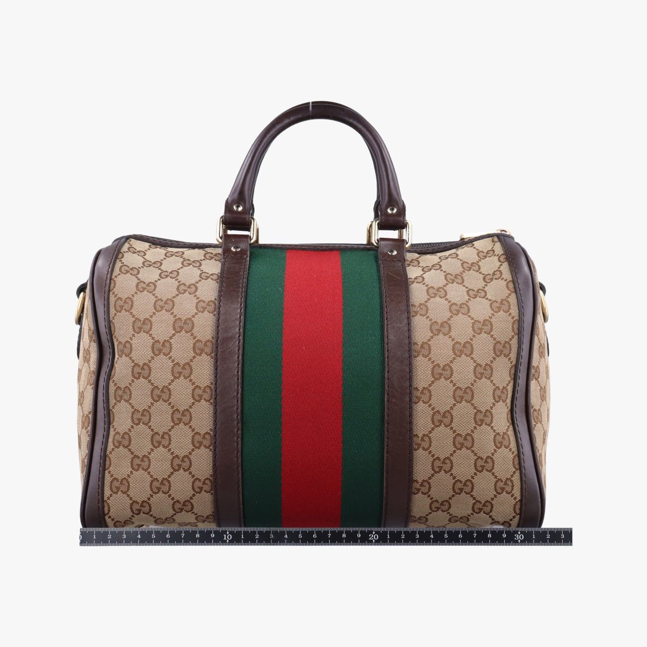 グッチGucciシェリーライン ベージュ×グリーン×レッド PVCコーティングキャンバス 247205 F012290725