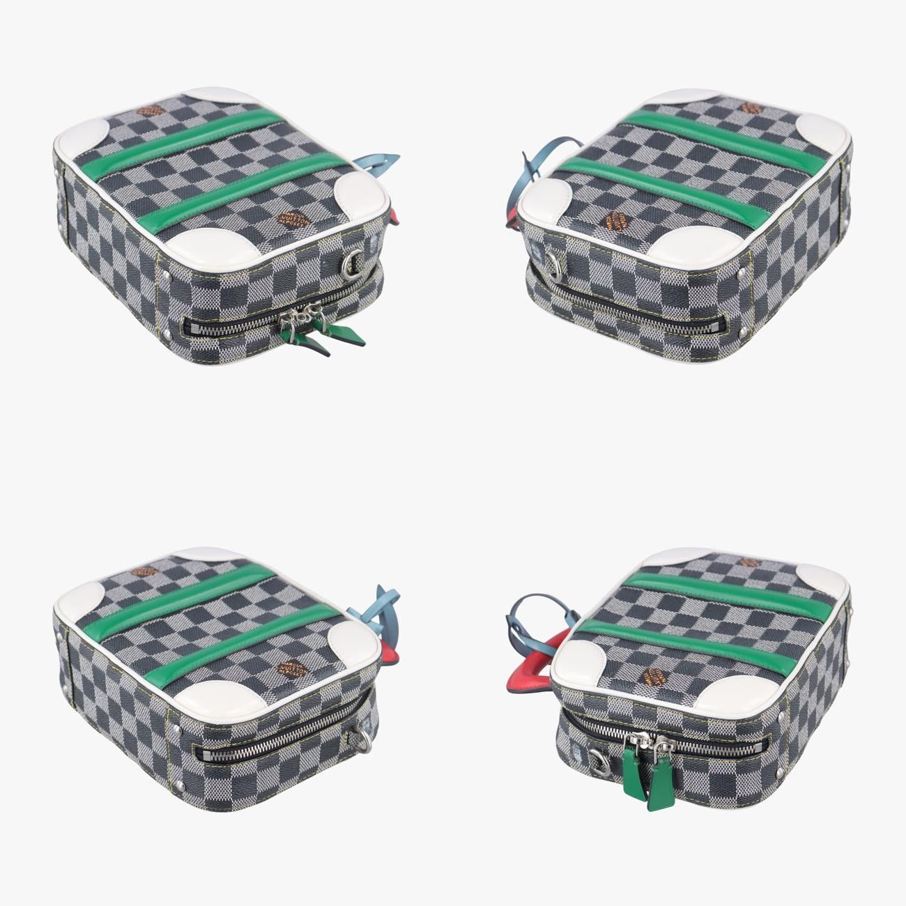 人気アイテムお得に購入！ ルイヴィトンLouis VuittonヴァリゼットBB ノワール×ホワイト×マルチカラ ダミエ マルチ ×カーフレザー N40233 RI2159 ICチップ 試着の