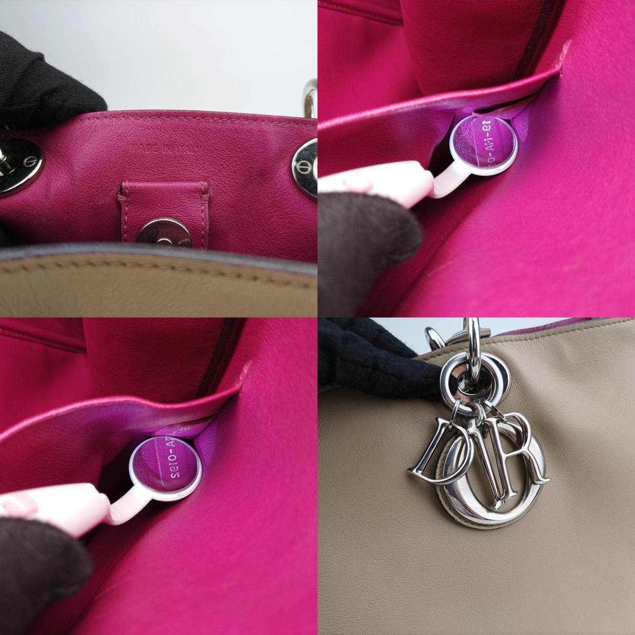 クリスチャンディオールChristian Diorディオリッシモ ベージュ レザー 19-MA-0192 DECORATOM_COM_BR