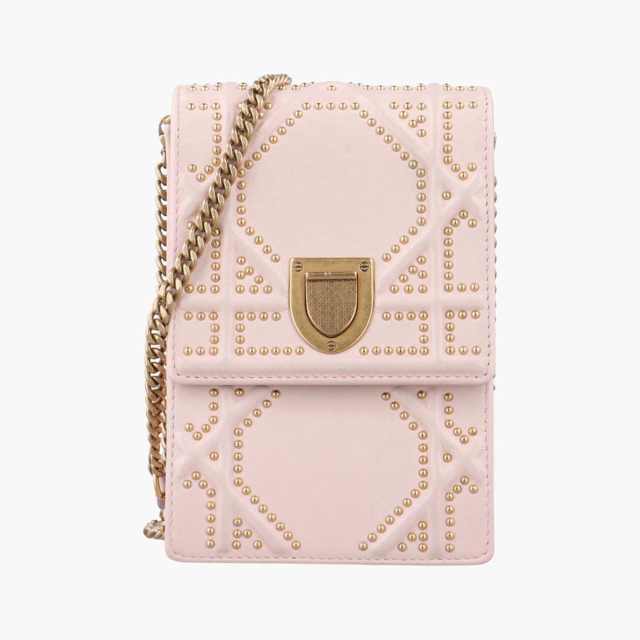 クリスチャンディオールChristian Diorディオラマ ピンク レザー 08-BO-0158