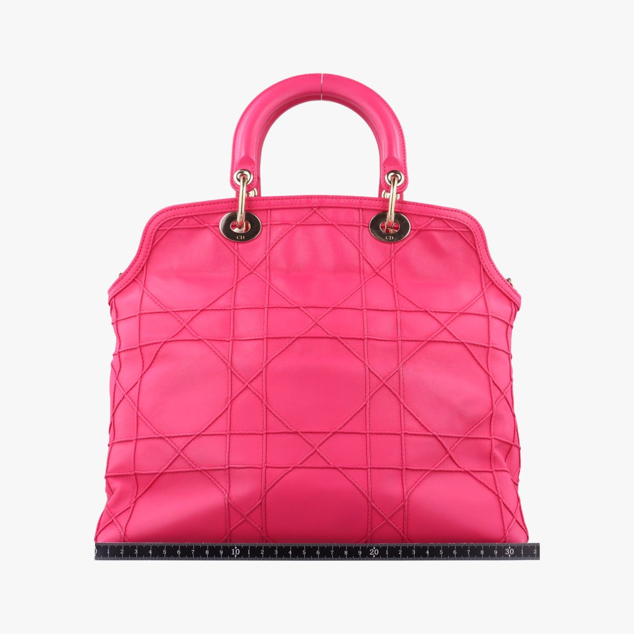 クリスチャンディオールChristian Diorグランヴィル ローズ レッド ラムスキン 17-BO-0193