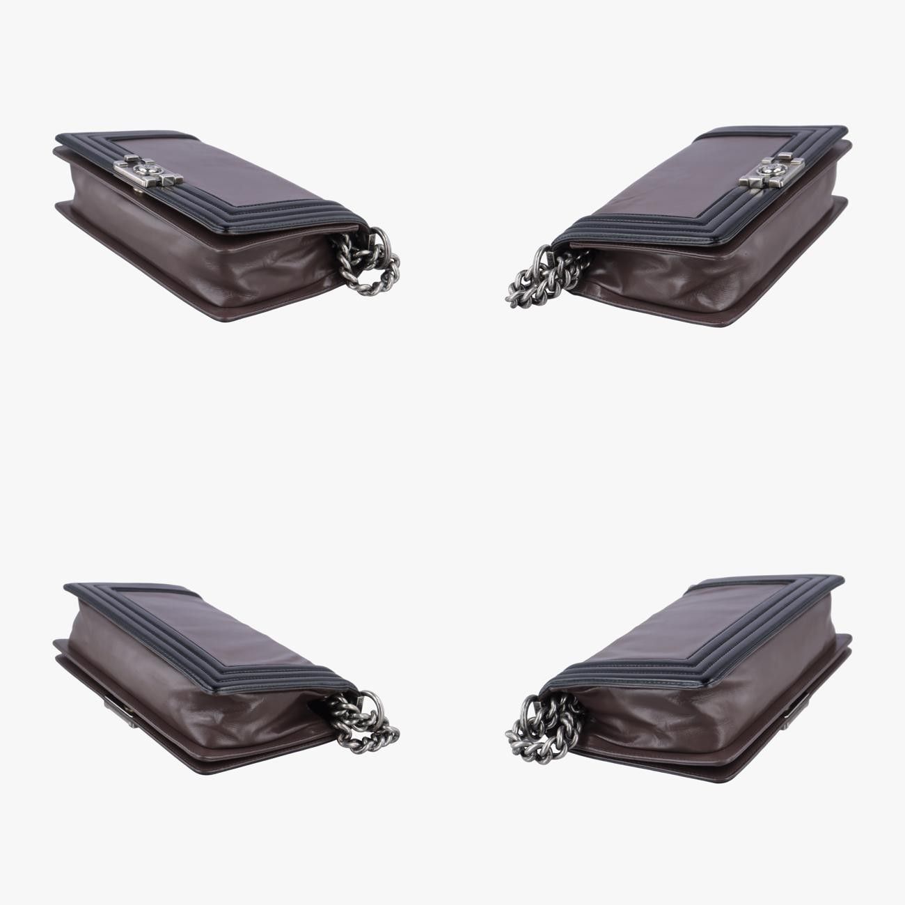 ブラック×ブラウン レザー