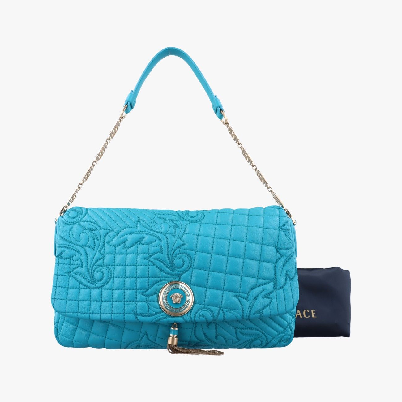 ヴェルサーチェ ヴェルサーチ VERSACEヴァニタス メデューサ ブルー レザー CLG 526 253 679 712