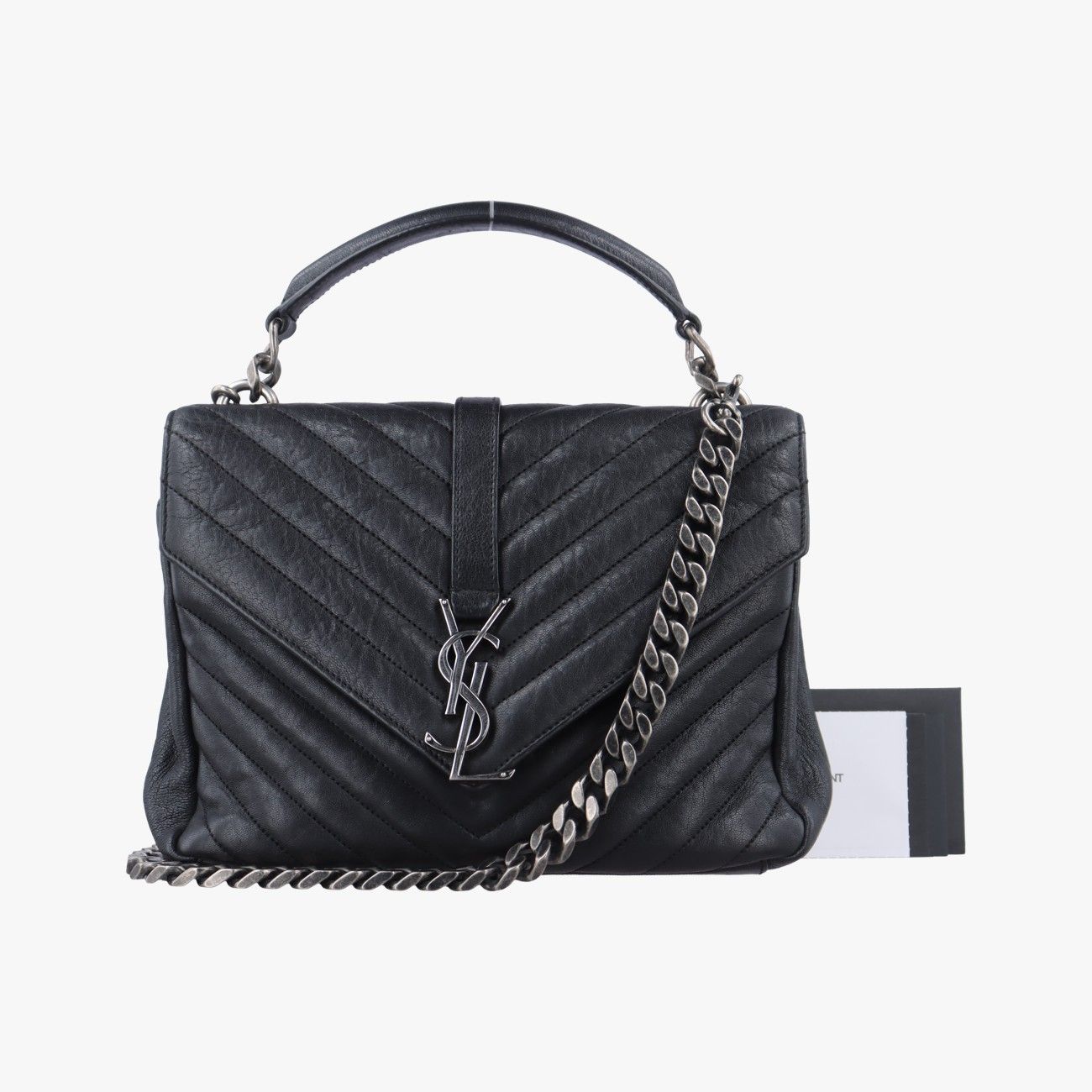 イヴサンローランYves Saint Laurentカレッジ ブラック レザー 428056 TCT428056.0616