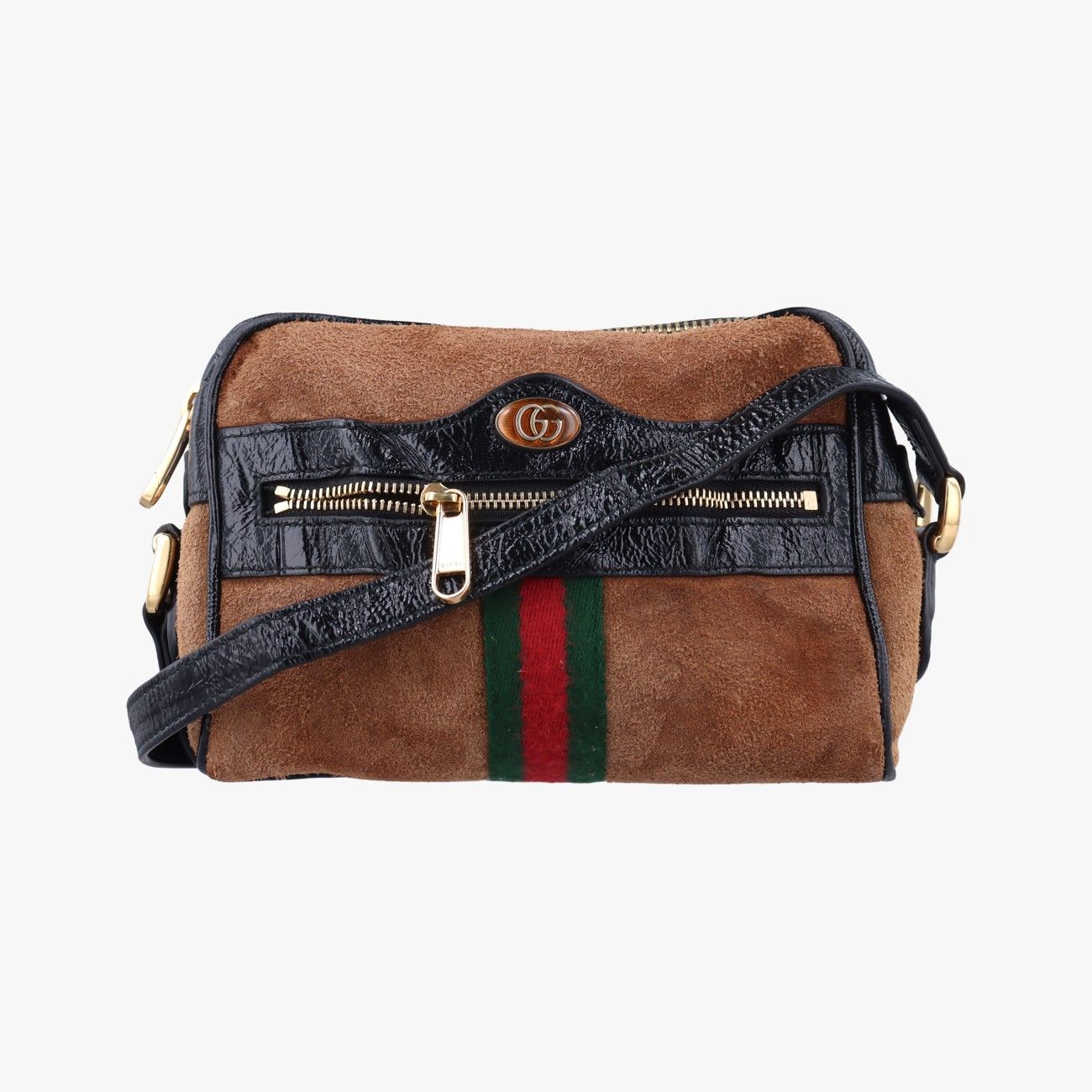 グッチGucciオフィディア ブラウン×ブラック×マルチ スエード×レザー 573321