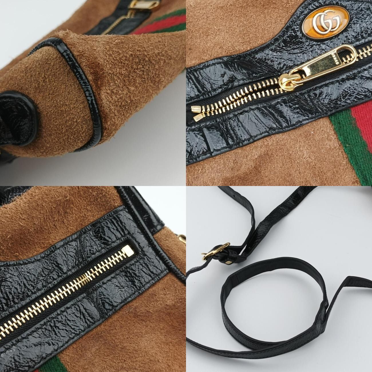 ブラウン×ブラック×マルチ スエード×レザー