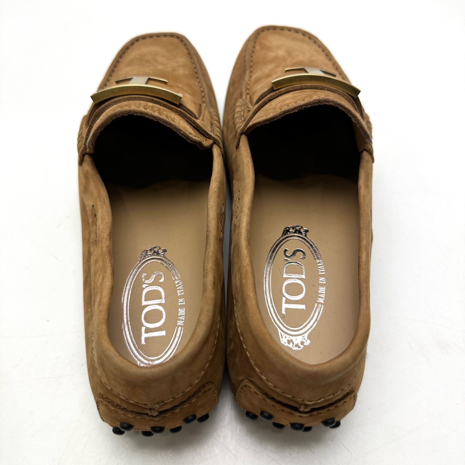 元住吉 TOD S トッズ ドライビングシューズ 5 1 2 ブラウン スエード