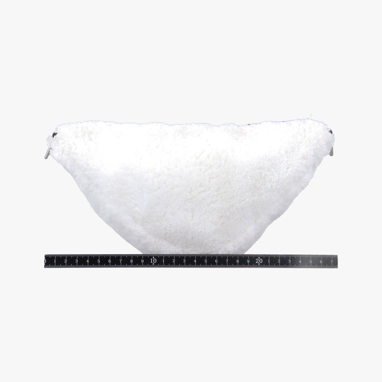 プラダPradaテリー トライアングルホワイト×ブラックパイル1BH19031 A3