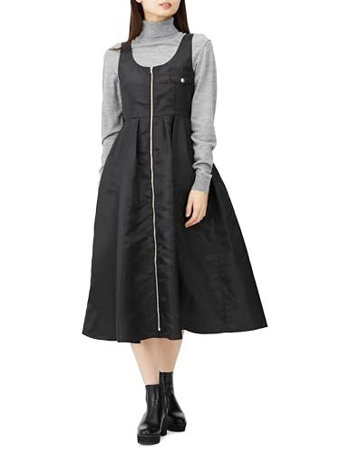 コエル カジュアルドレス フロントジップミリタリーワンピース レディース ブラック