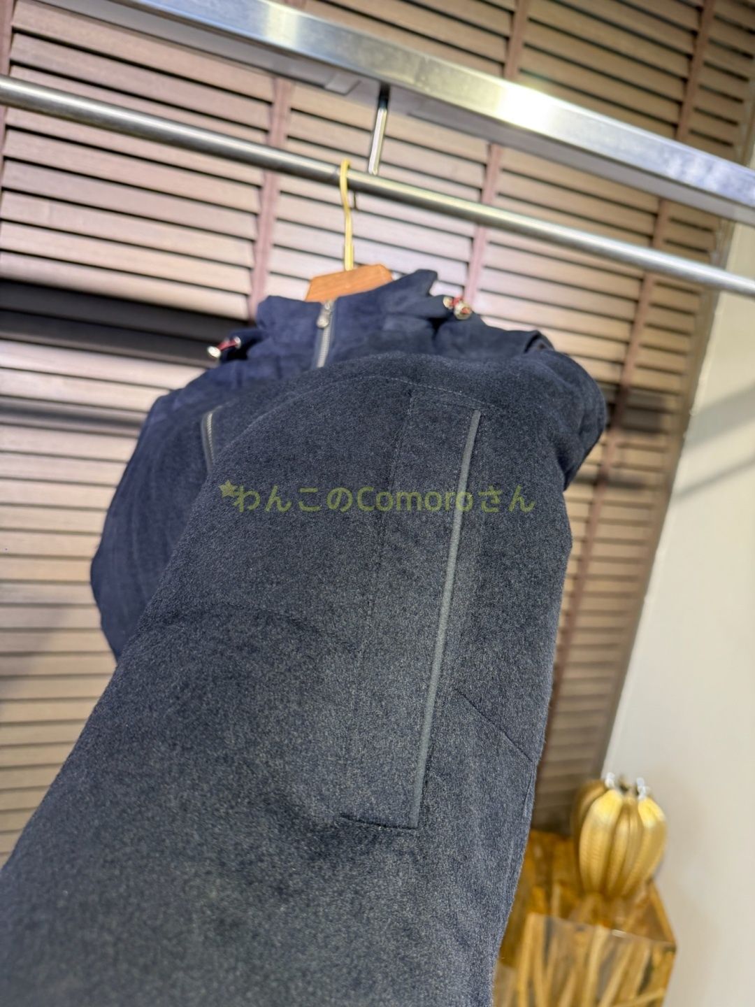 ネイビーM~3XL ブルネロクチネリ メンズビジネスカジュアルフード付きベスト ウール混紡コットン 防風保温秋冬用ジップアップ