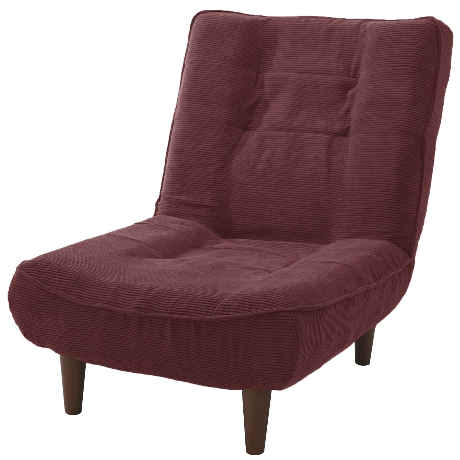 セルタン 幅約66cm 和楽の浅葱 1人掛け ポケットコイル コーデュロイレッド 背部リクライニング 日本製 A327P-682RE