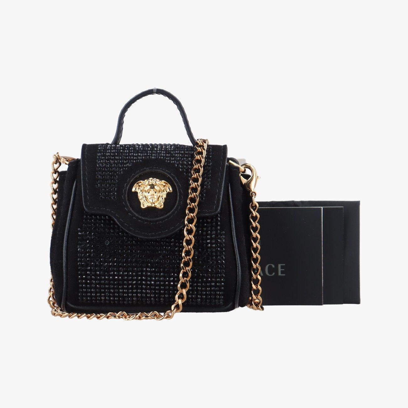 ヴェルサーチェ ヴェルサーチ VERSACEラ メドゥーサ ブラック スエード