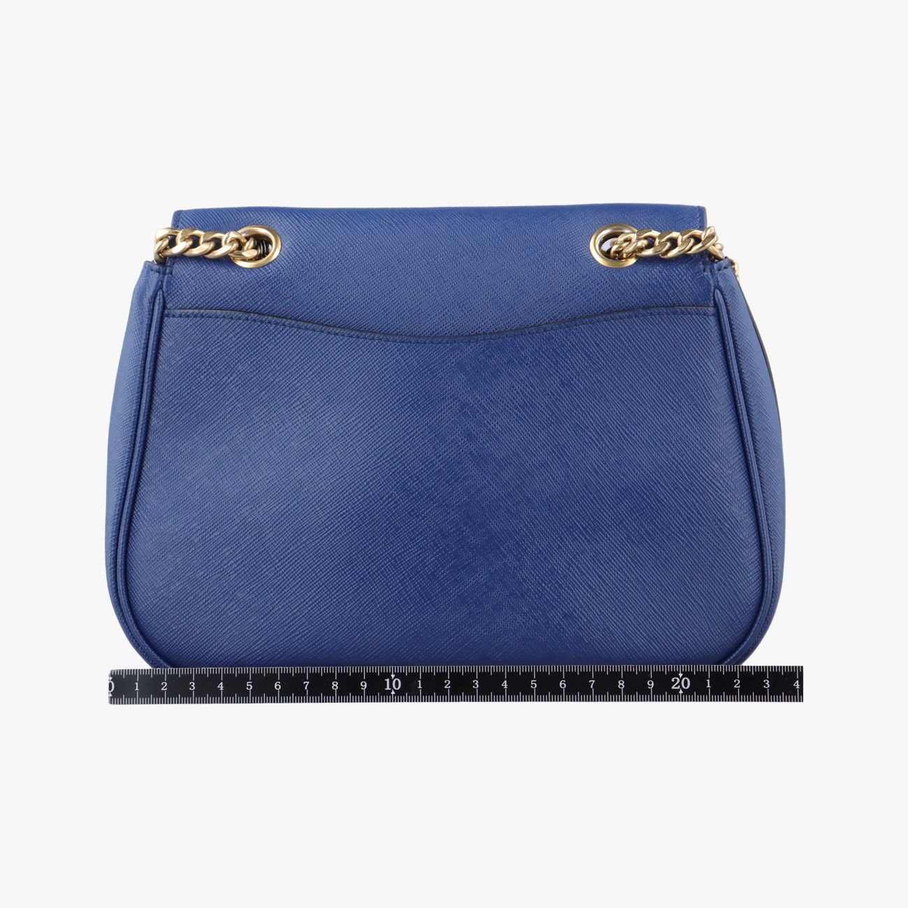 プラダPradaダイアグラムネイビーサフィアーノレザー158