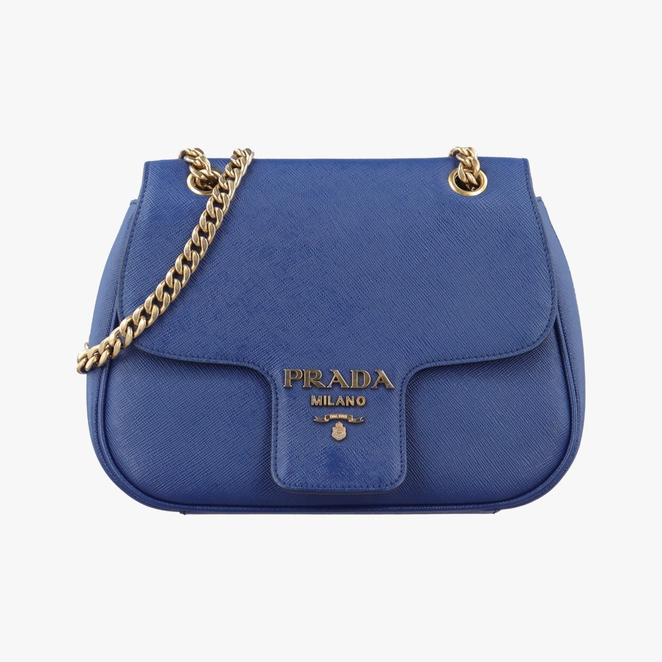 プラダPradaダイアグラムネイビーサフィアーノレザー158