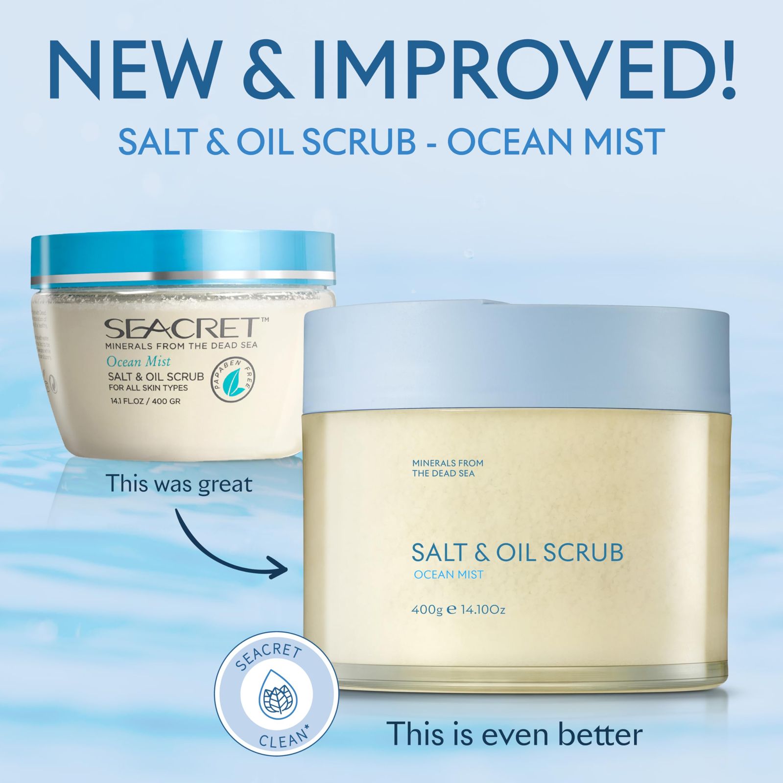 フェイスケア SEACRET ボディスクラブ ソルト＆オイルスクラブ (400g