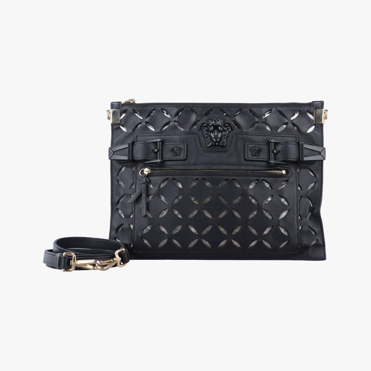 ヴェルサーチェ ヴェルサーチ VERSACEラ メデューサ ブラック レザー