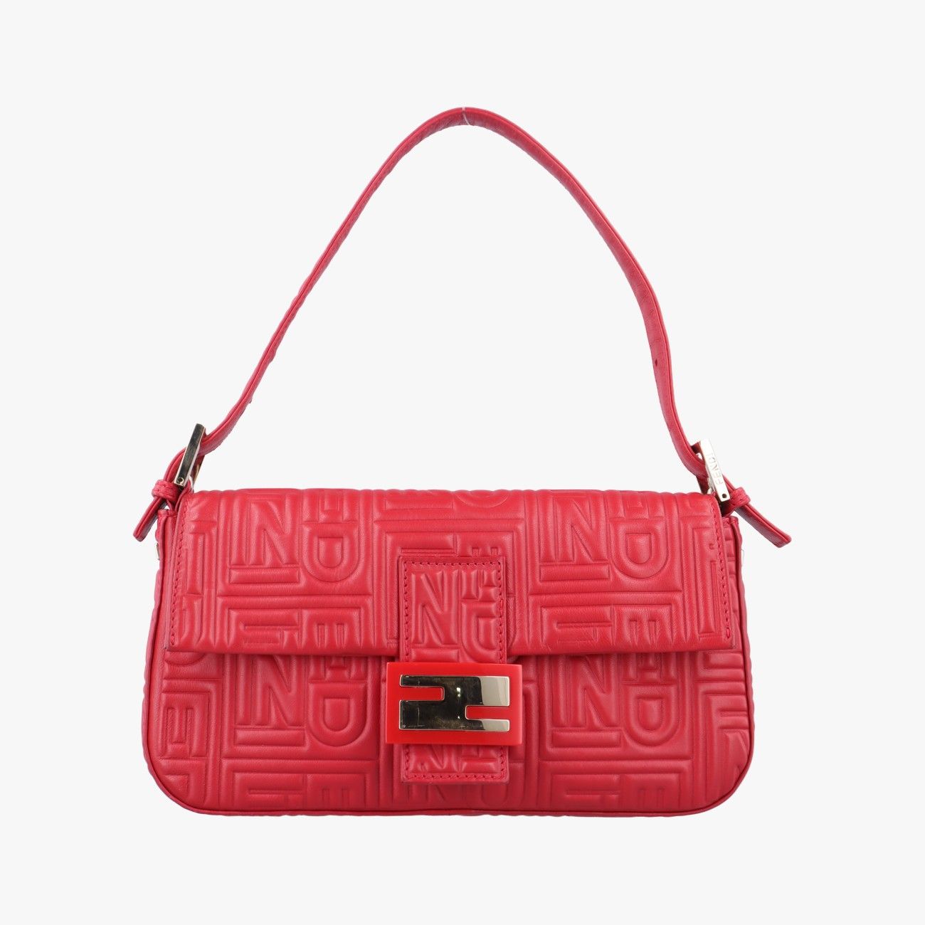 フェンディFendiマンマバケット レッド ラムスキン 8BR600 2354 8BR600 YME 088