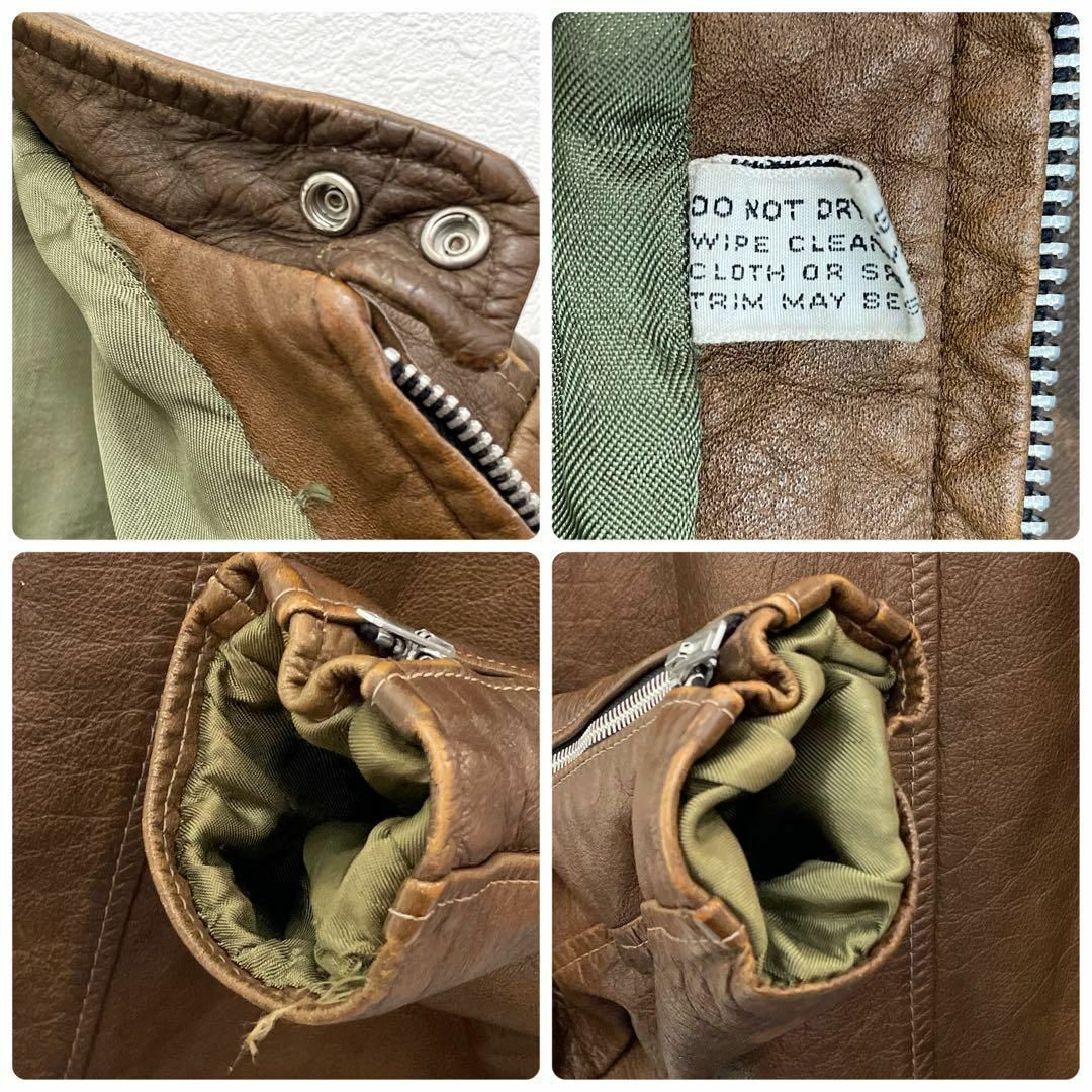 本革 シングルライダースジャケット