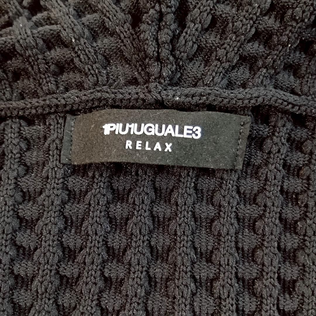 RELAX ワッフルジップパーカー XL 黒