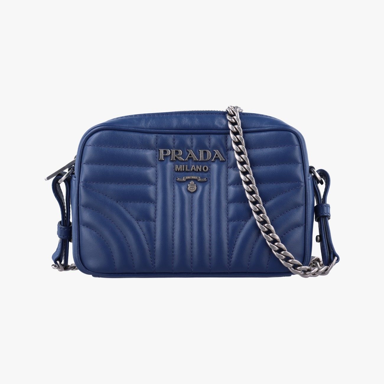 プラダPradaダイアグラム ネイビー レザー 1BH084 31|O