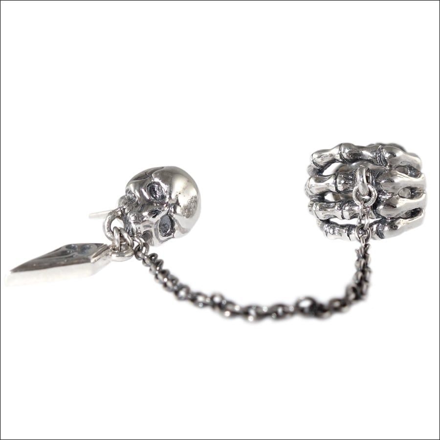 スカルイヤカフピアス