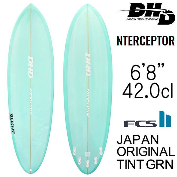 DHD サーフボード インターセプター ミッドレングス モデル 6 8 ×21 ×2 3 4 42.0L ユーズドボード UsedSurfboard DHD Interceptor Midlength Model