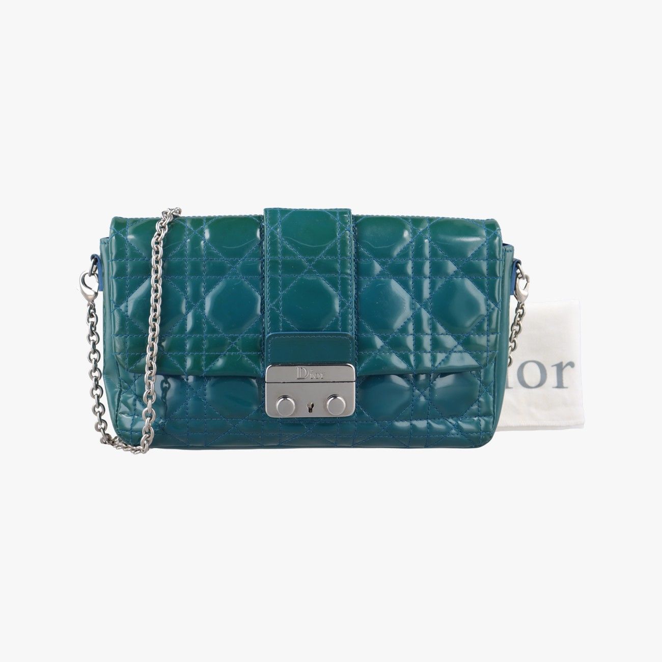 クリスチャンディオールChristian Diorミスディオール ブルー パテント 02-LU-1112