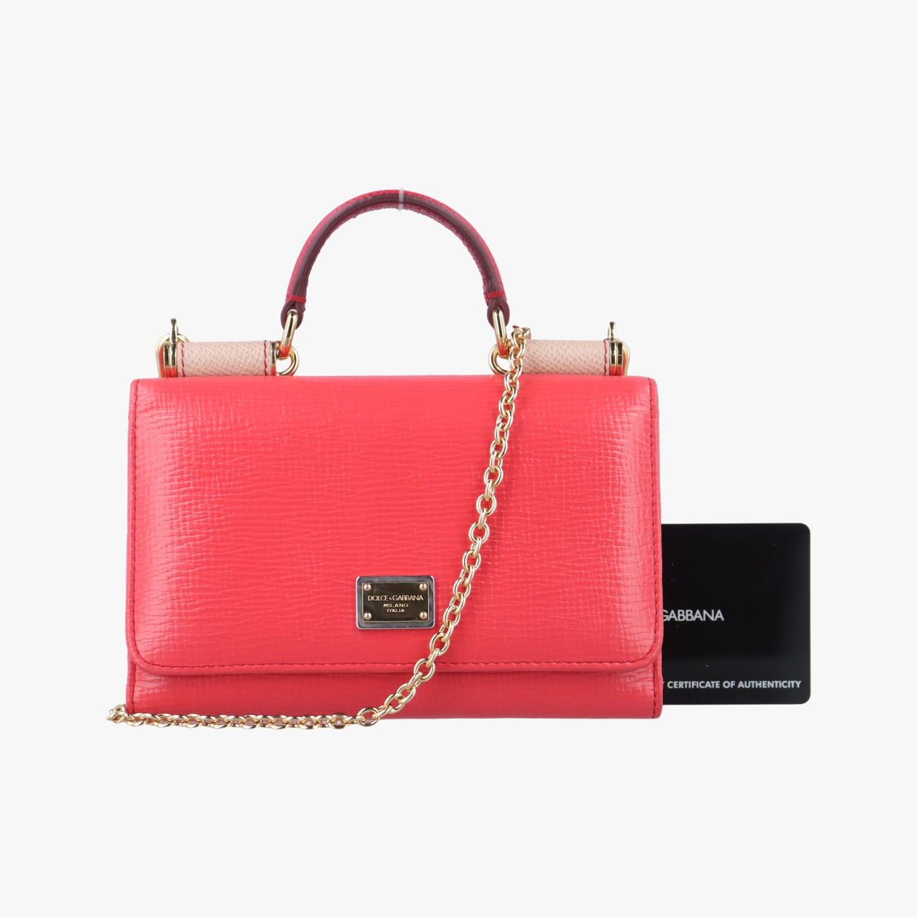 ドルチェ＆ガッバーナDolce - Gabbanaシシリー レッド レザー