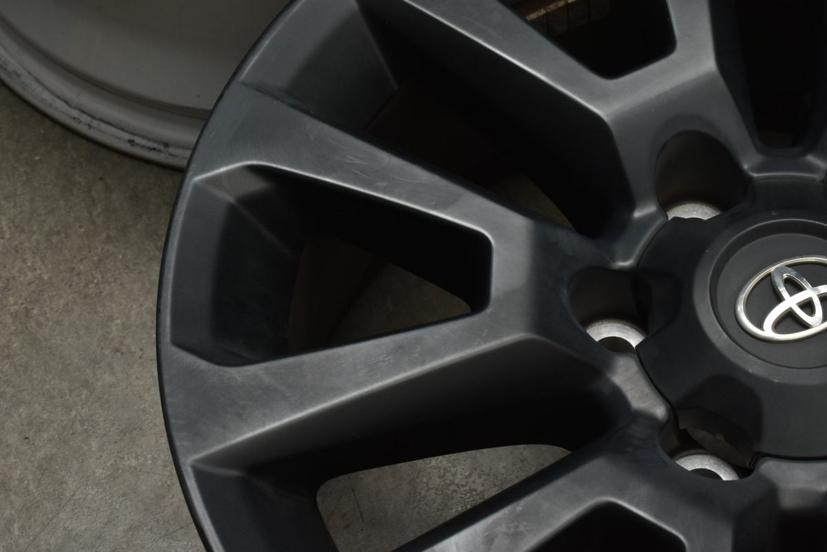 カスタム用に トヨタ 150 ランドクルーザープラド マットブラックED 純正 18in 7.5J 25 PCD139.7 4本セット スタッドレス用 FFCRYSTALESIA_COM