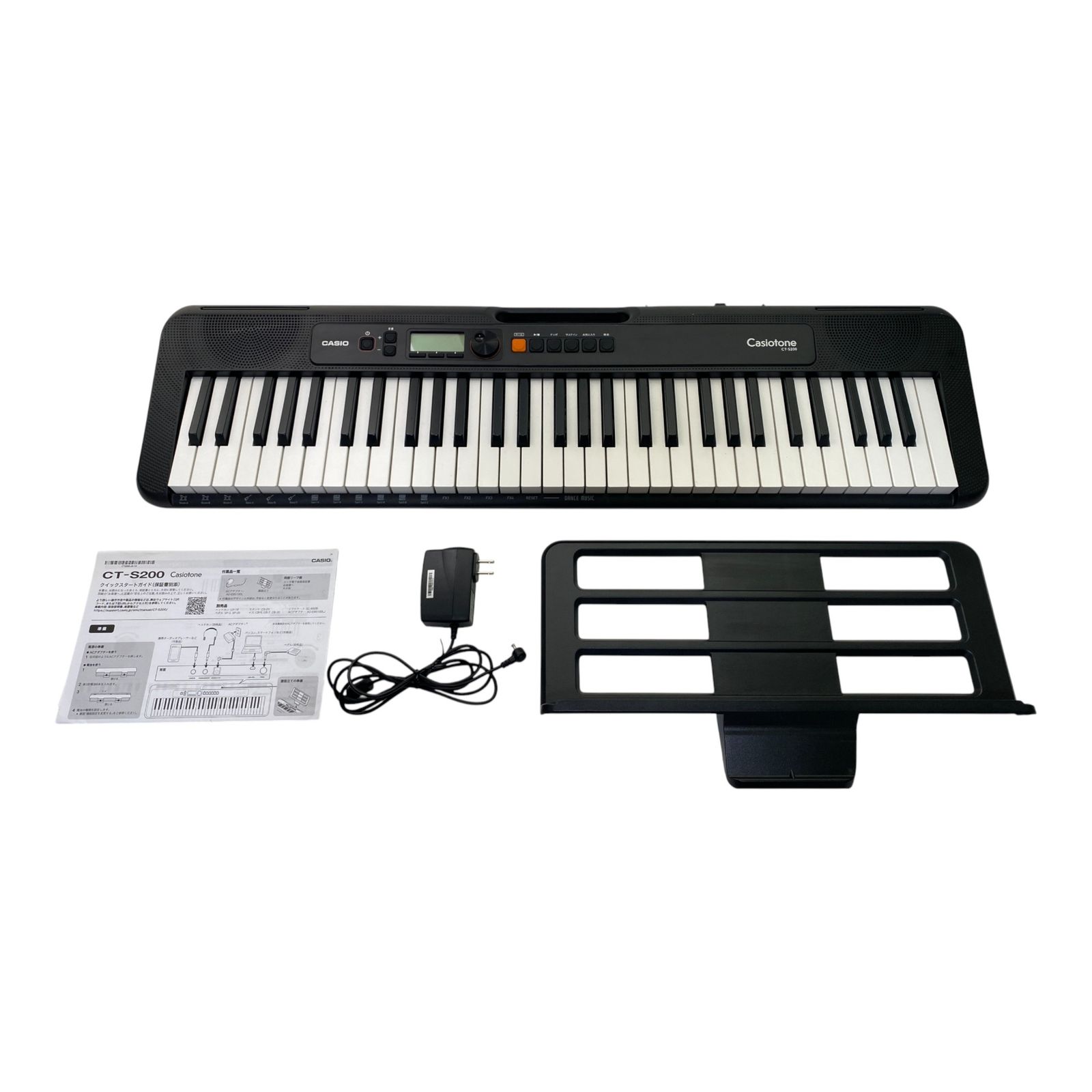 ◯ カシオ CASIO 電子キーボード CT-S200BK ブラック 61鍵盤 軽量＆コンパクト 2300-2739