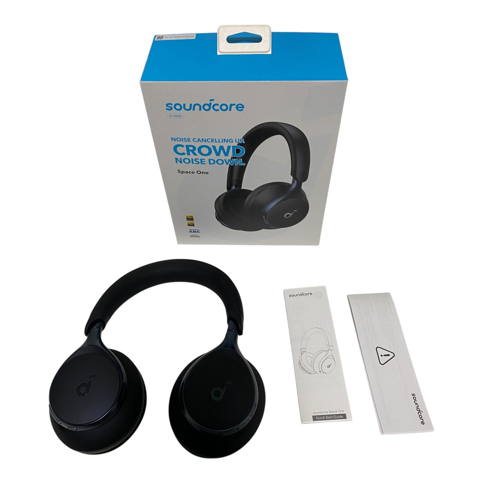 ◯ サウンドコア Soundcore ワイヤレス ヘッドホン Anker Soundcore Space One Pro ミッドナイトブラック 最大60時間音楽再生 1100-2742