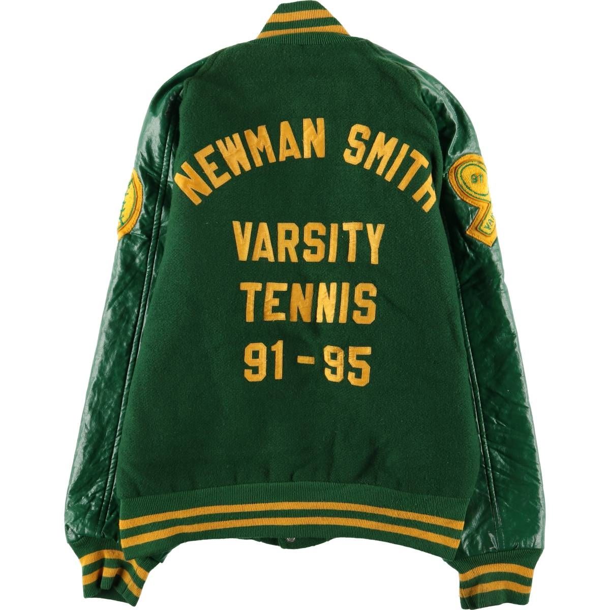 古着 awaros USA 袖革ウールボタンスタジャン バーシティジャケット メンズL相当 eaa591136