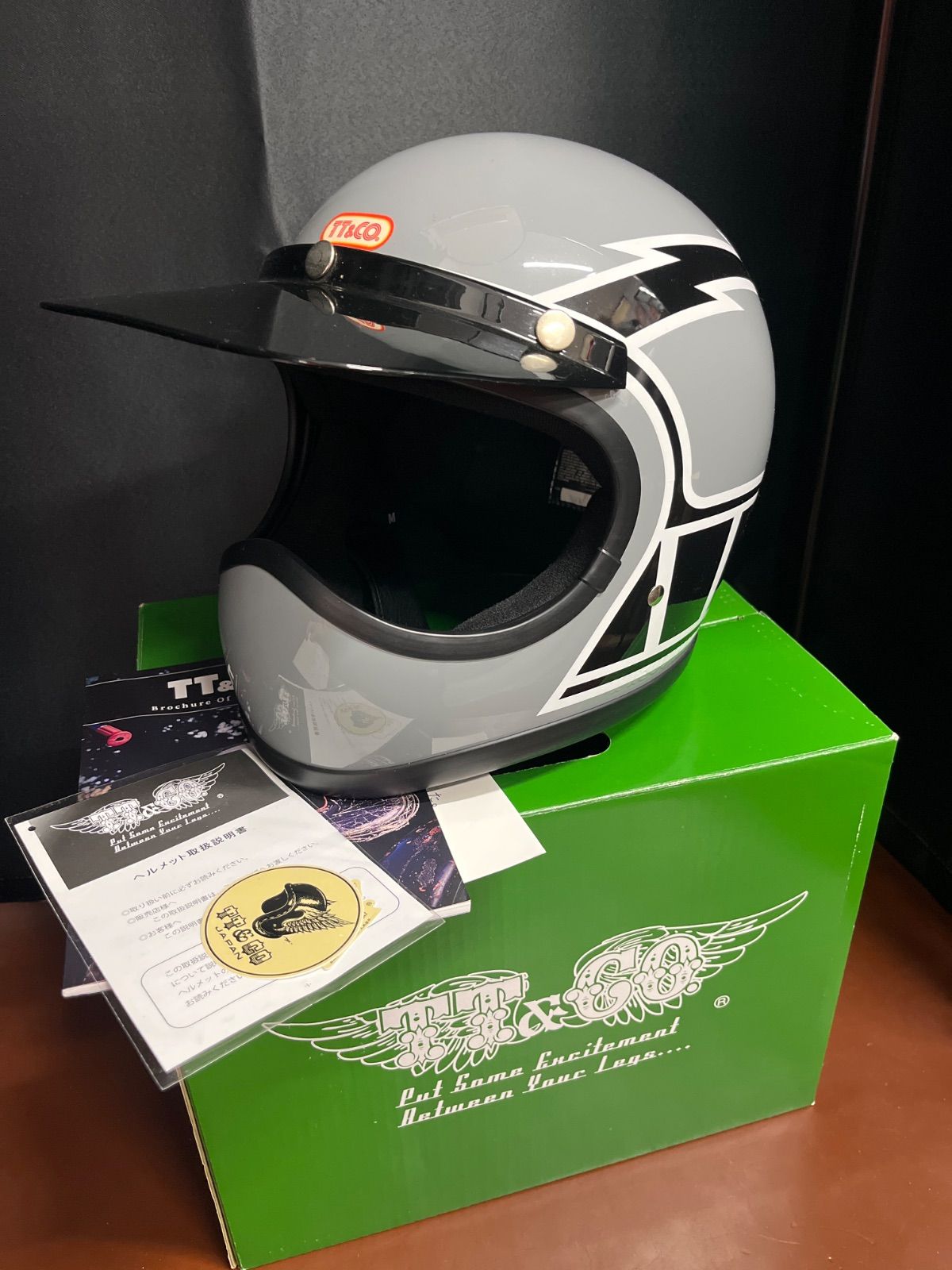 TQ105 TT＆CO トゥーカッターストロボフラッシュ M グレー ヘルメット