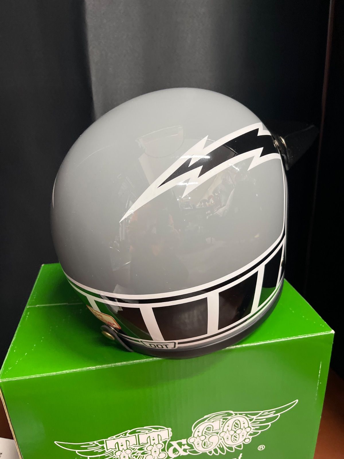 TQ105 TT＆CO トゥーカッターストロボフラッシュ M グレー ヘルメット