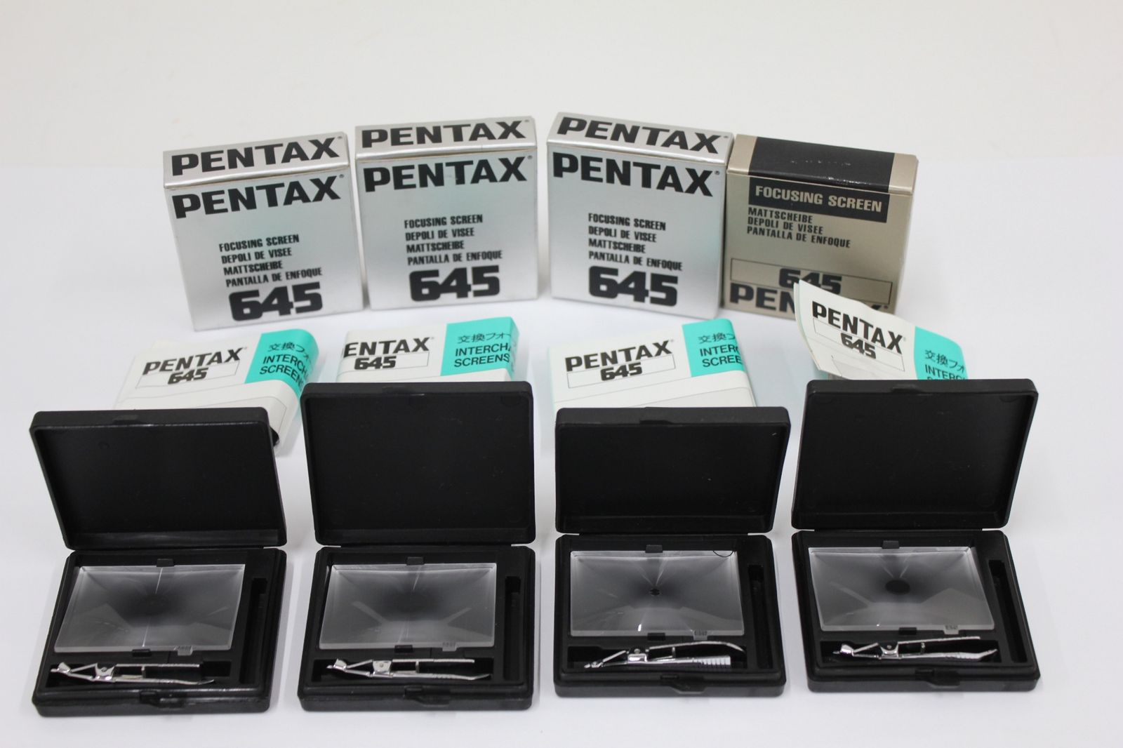 返品保証 ペンタックス Pentax 645スクリーン UG-20 UE-20 UA-21 UB-21 4つセット e3238