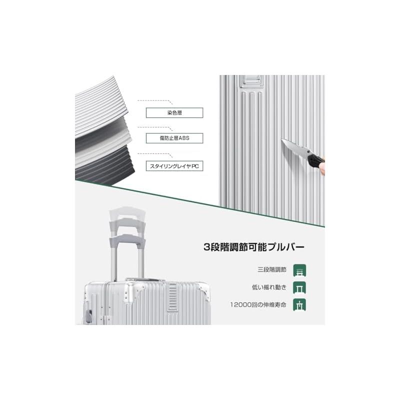 Seelove スーツケース キャリーケース 機内持ち込み ABS PC 耐衝撃 大容量 超軽量 キャリーバッグ S|M|Lサイズ 360度回転 静? ?型 luggage suitcase キャスター TSAロック 出張 旅? Mサイズ 5~7泊|6 0 NOITHATQUANGTHANH_NET