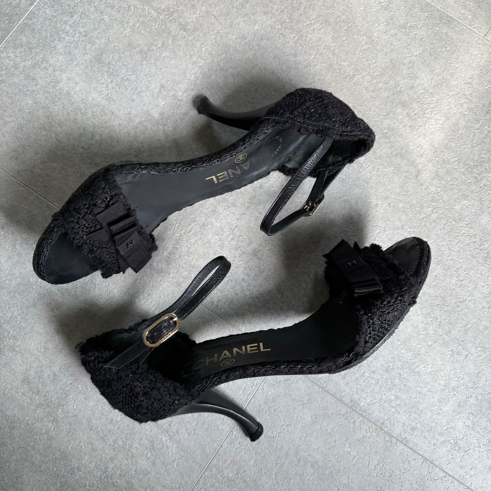 CHANEL 美品/ CHANEL シャネル ココマークストラップサンダル シューズ