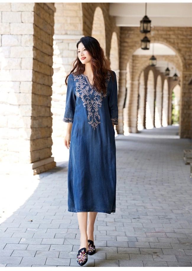 秋 レトロワンピース