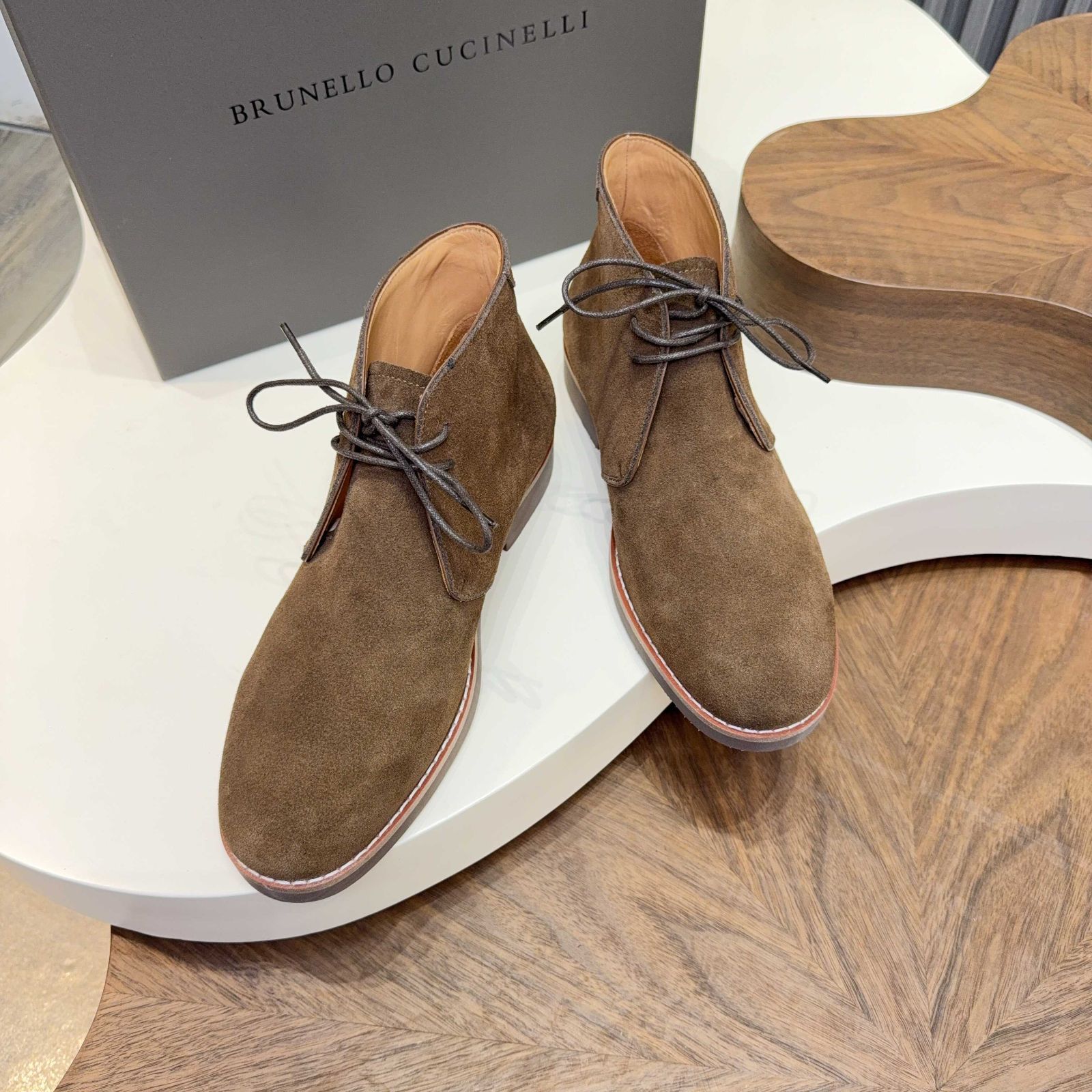 本革スエード レースアップ