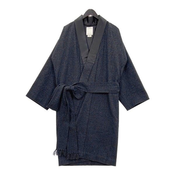 VISVIM ビズビム 浴衣 コート 0118205013005 18AW YUKATA COAT ジャケット ウール ガウン メンズ サイズ1 ブラック系 アウター DM17104