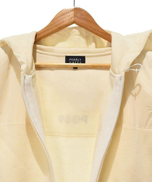 パーリーゲイツ｜メンズ｜Lサイズ｜長袖ニットフーディー｜秋冬｜ホワイト系｜古着ゴルフウェア