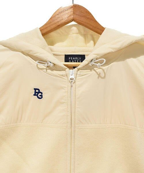 パーリーゲイツ｜メンズ｜Lサイズ｜長袖ニットフーディー｜秋冬｜ホワイト系｜古着ゴルフウェア