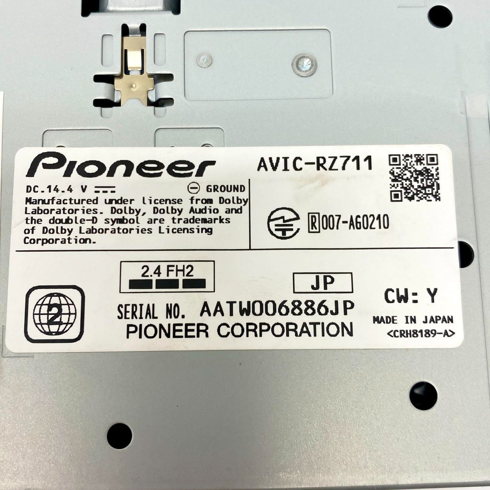 Pioneer カーナビ AVIC-RZ711 7インチ No2558 BILLOVLOGS_CO_UK