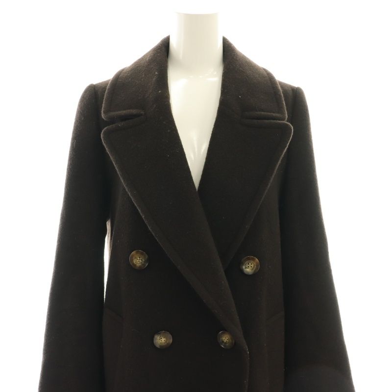 COCO DEAL ダークブラウン ロングコート ココディール COCO DEAL ダブル チェスターコート ロング 1