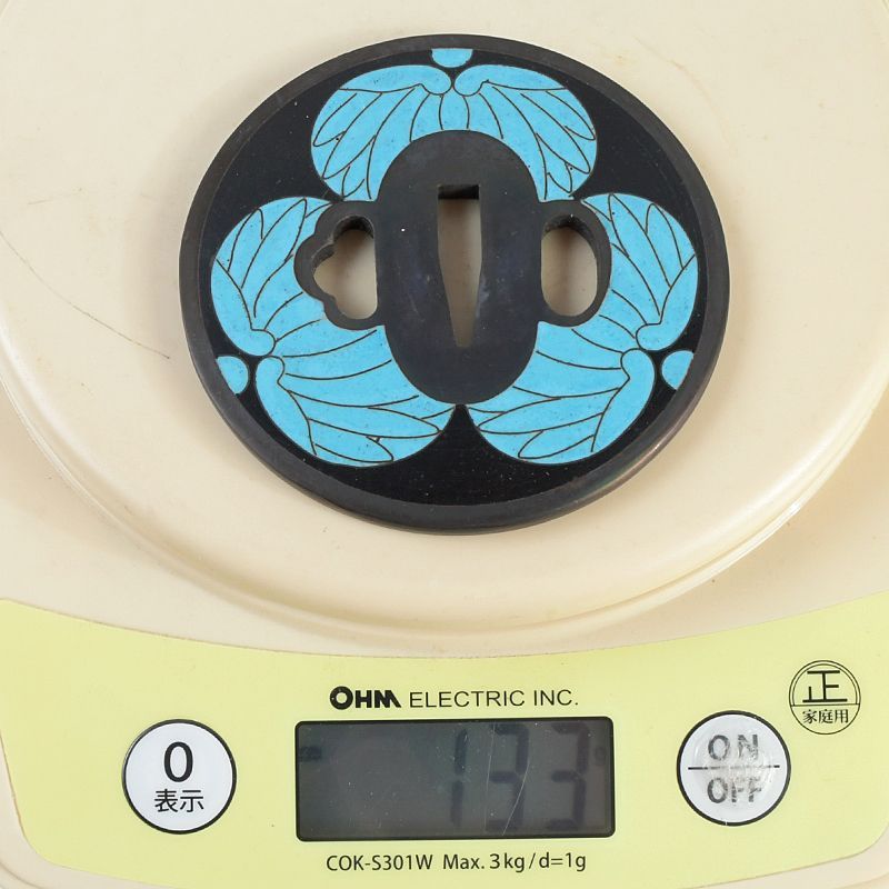 武具 刀装具 銅製 七宝三つ葉葵文 鍔 一對 桐箱付 V S52 - メルカリ