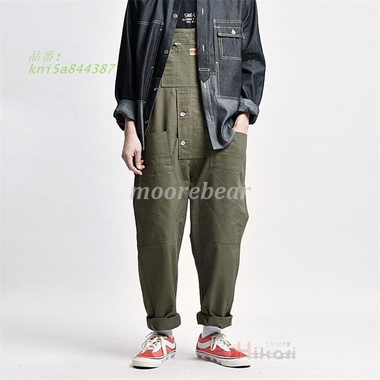 サロペット パンツ 作業着 作業服 メンズ オーバーオール つなぎ ツナギ オールインワン ズボン つなぎ服 ロングパンツ kni 5 a 844387