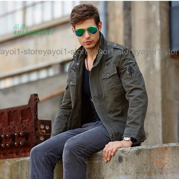 春秋冬 メンズジャケット 大きいサイズ メンズコート ミリタリージャケット メンズ カジュアル30代40代50代60代 アウター ジャンパー防風 ブルゾン kni5a882217