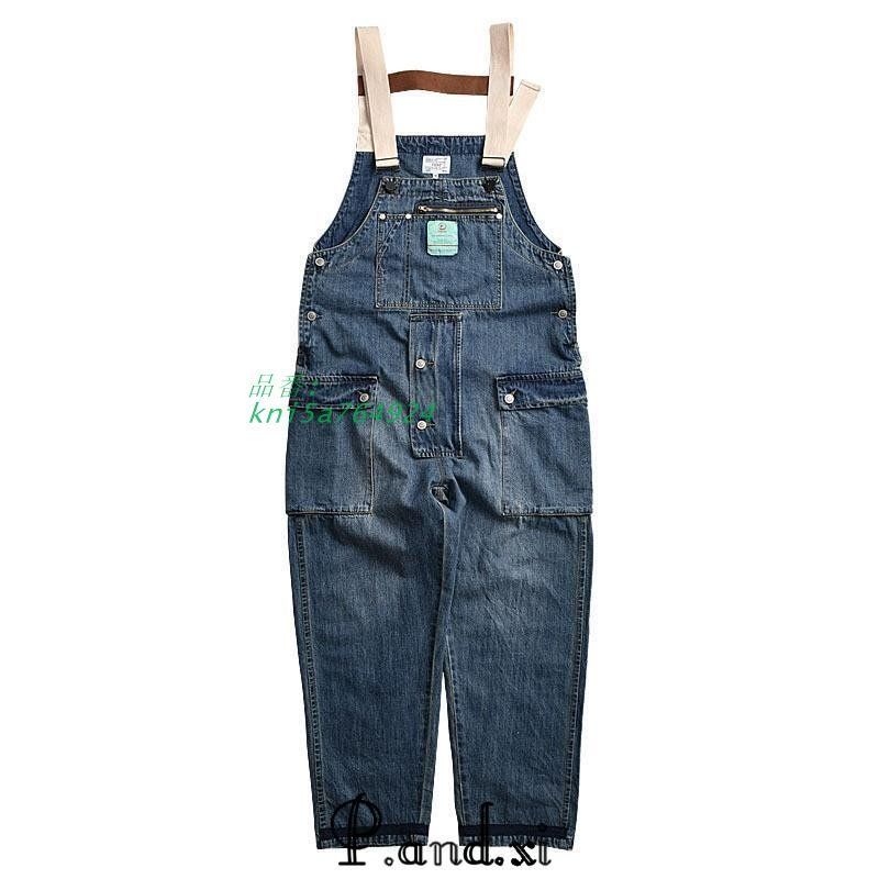 オーバーオール メンズ サロペット デニム ジーンズ 作業着 ゆったり オールインワン ミリタペインター リラックス kni 5 a 764924