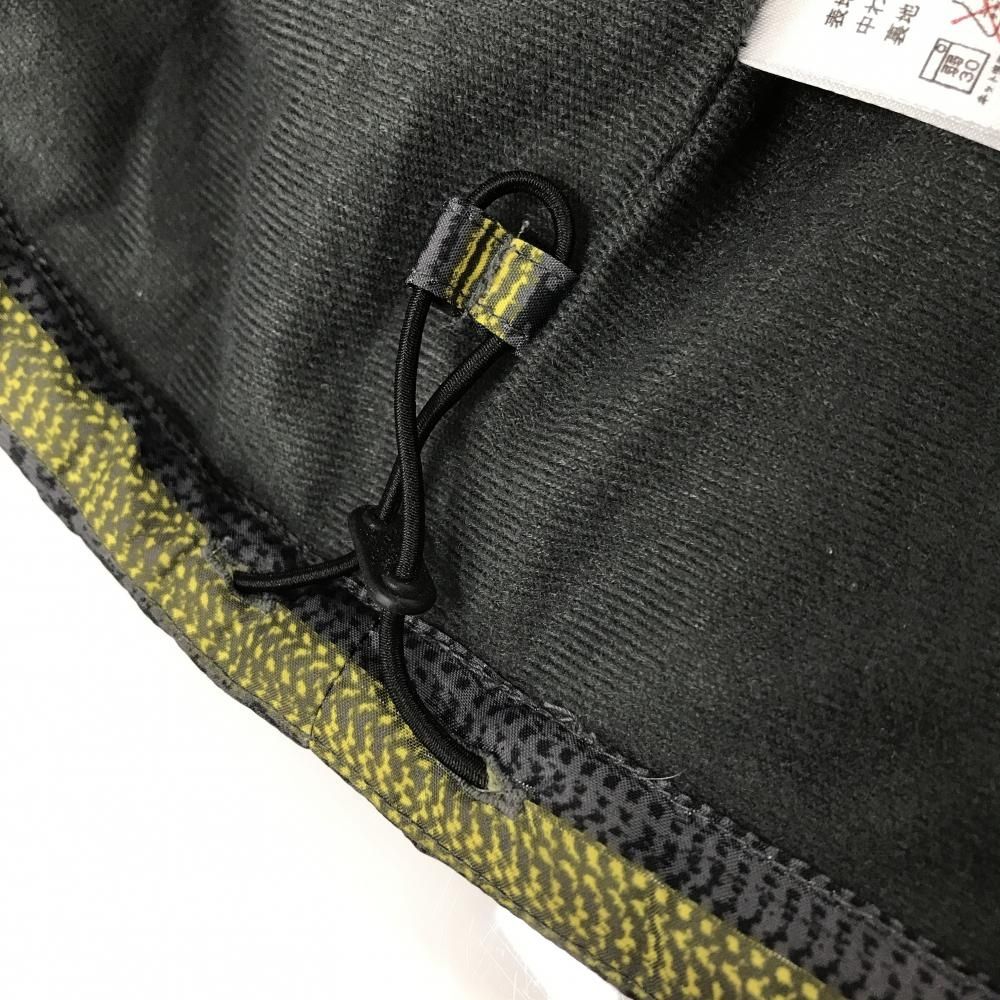 オークリー フード付中綿ジャケット グレー×イエロー 一部ボーダー風 裏微起毛 メンズ MEDIUM ゴルフウェア Oakley LLC-HASEGAWATOSO_COM